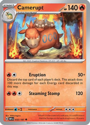 Camerupt - SV03: Obsidian Flames #032