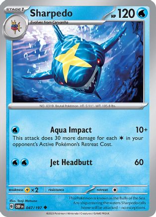 Sharpedo - SV03: Obsidian Flames #047