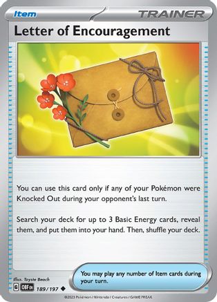 Letter of Encouragement - SV03: Obsidian Flames #189