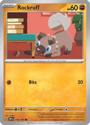 Rockruff - SV03: Obsidian Flames #116