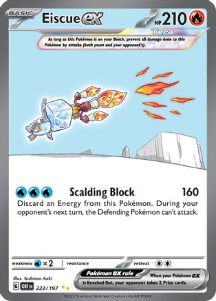 Eiscue ex - 222/197 - SV03: Obsidian Flames #222