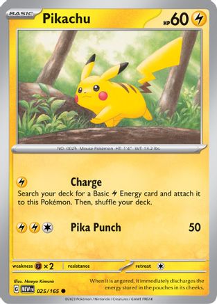 Pikachu - 025/165 - SV: Scarlet & Violet 151 #025