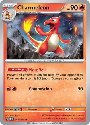 Charmeleon - 008/091 - SV: Paldean Fates #008