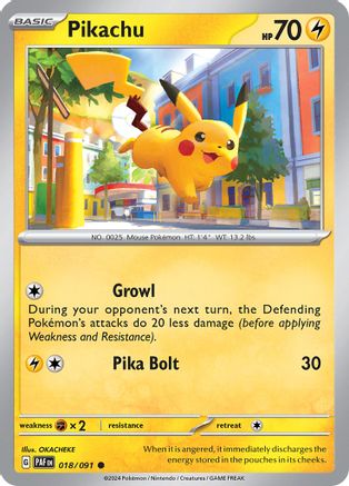 Pikachu - 018/091 - SV: Paldean Fates #018