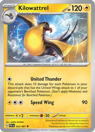 Kilowattrel - 022/091 - SV: Paldean Fates #022