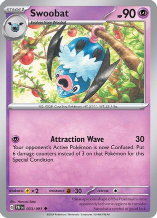Swoobat - SV: Paldean Fates #033