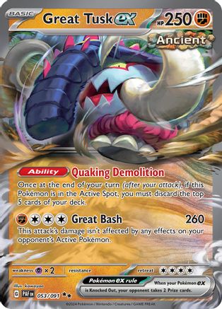 Great Tusk ex - SV: Paldean Fates #053