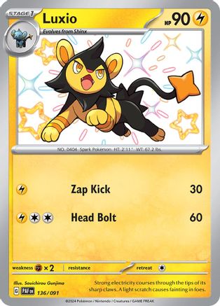 Luxio - SV: Paldean Fates #136