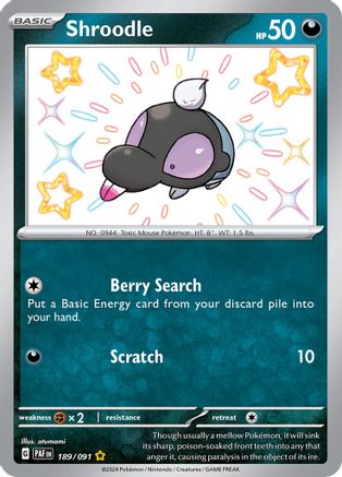 Shroodle - 189/091 - SV: Paldean Fates #189