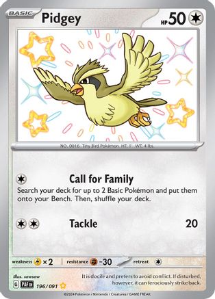 Pidgey - SV: Paldean Fates #196