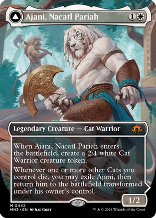 Ajani, Nacatl Pariah (Borderless) - Modern Horizons 3 #442