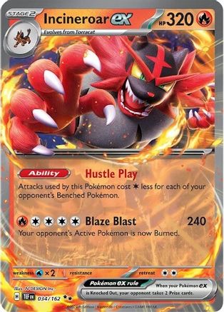 Incineroar ex - 034/162 - SV05: Temporal Forces #034