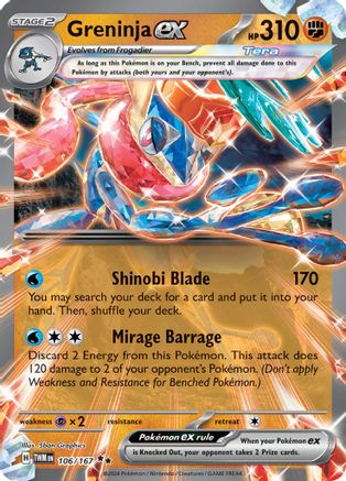 Greninja ex - 106/167 - SV06: Twilight Masquerade #106