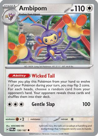 Ambipom - SV06: Twilight Masquerade #138
