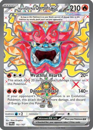 Hearthflame Mask Ogerpon ex - 192/167 - SV06: Twilight Masquerade #192
