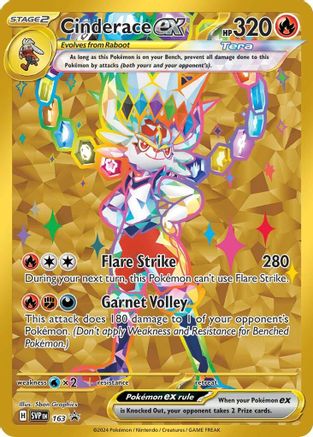 Cinderace ex - 163 - SV: Scarlet & Violet Promo Cards #163