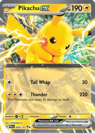 Pikachu ex - 028/131 - SV: Prismatic Evolutions #028