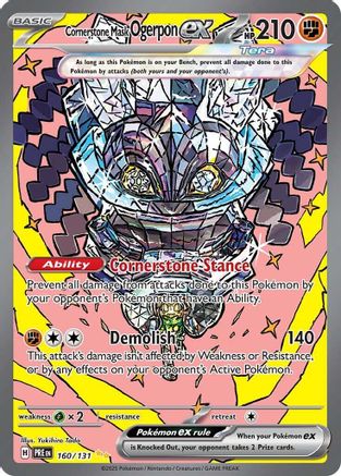 Cornerstone Mask Ogerpon ex - 160/131 - SV: Prismatic Evolutions #160