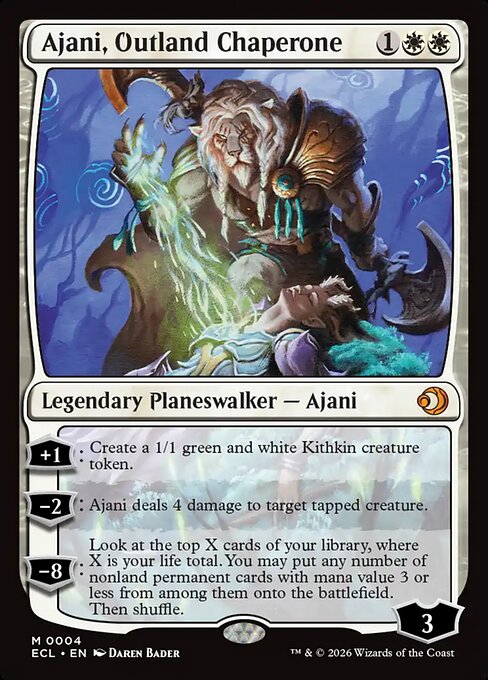 Ajani, Outland Chaperone - (ecl-4) - Near Mint (*Foil )