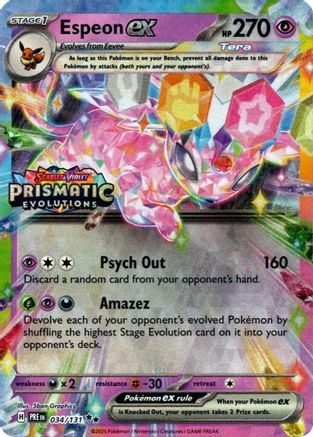 Espeon ex - 034/131 (Prismatic Evolutions Stamp) - Miscellaneous Cards & Products #034