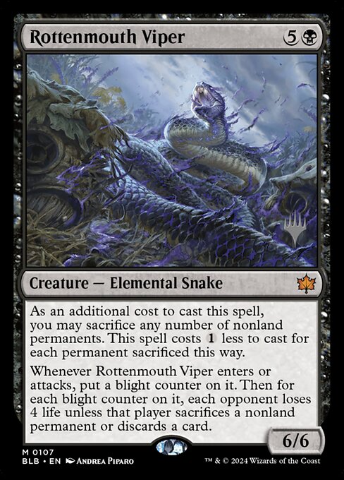 Rottenmouth Viper - (pblb Bloomburrow Promos-107p)