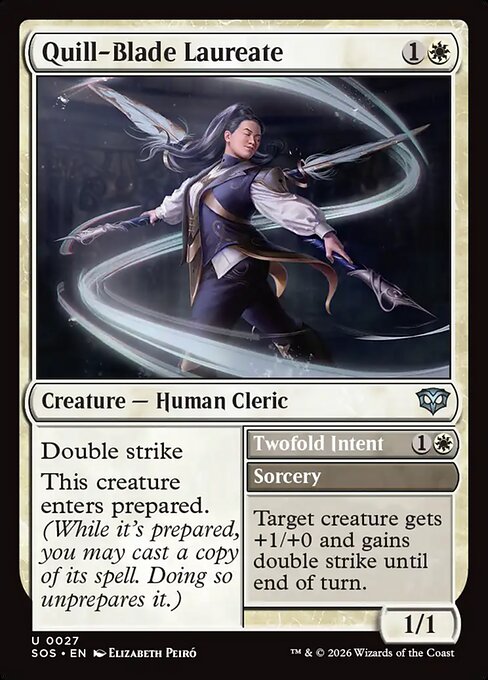 Quill-Blade Laureate // Twofold Intent - (sos Secrets of Strixhaven-27)