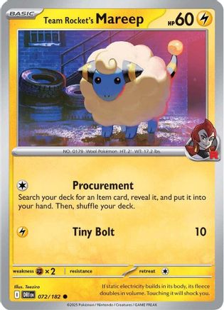 Team Rocket's Mareep - SV10: Destined Rivals #072