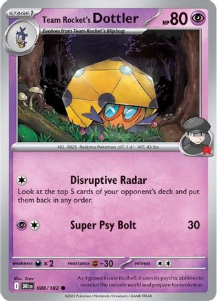 Team Rocket's Dottler - SV10: Destined Rivals #088