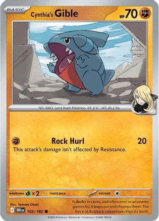 Cynthia's Gible - SV10: Destined Rivals #102