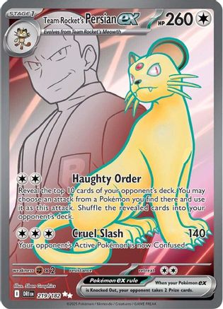 Team Rocket's Persian ex - 219/182 - SV10: Destined Rivals #219