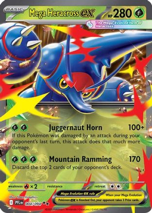 Mega Heracross ex - 004/094 - ME02: Phantasmal Flames #004