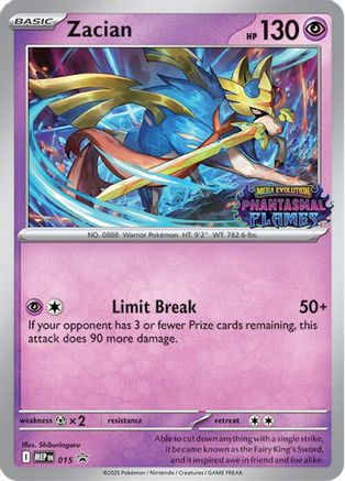 Zacian (Prerelease) - ME: Mega Evolution Promo #015