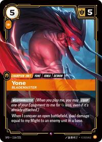 Yone - Blademaster - (SFD-116/221) - Near Mint (*Foil )
