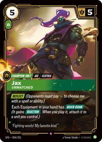 Jax - Unmatched - (SFD-054/221) - Near Mint (*Foil )