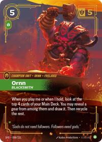 Ornn - Blacksmith - (SFD-058/221) - Near Mint (*Foil )