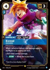 Ezreal - Dashing (Alternate Art) - (SFD-082a/221) - Near Mint (*Foil )
