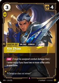 Xin Zhao - Vigilant - (SFD-176/221) - Near Mint (*Foil )