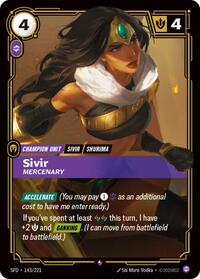 Sivir - Mercenary - (SFD-143/221) - Near Mint (*Foil )