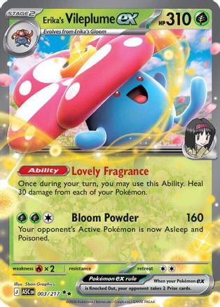 Erika's Vileplume ex - ME: Ascended Heroes #003