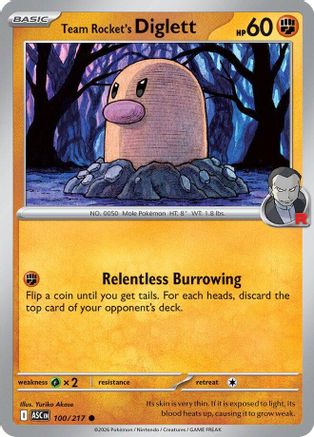 Team Rocket's Diglett - ME: Ascended Heroes #100