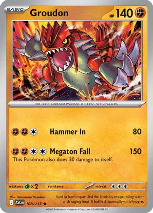 Groudon - ME: Ascended Heroes #108