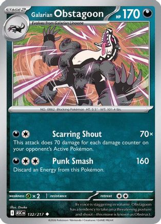 Galarian Obstagoon - 132/217 - ME: Ascended Heroes #132