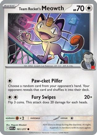 Team Rocket's Meowth - ME: Ascended Heroes #161