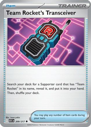Team Rocket's Transceiver - 209/217 - ME: Ascended Heroes #209
