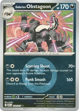 Galarian Obstagoon - 132/217 (Energy Symbol Pattern) - ME: Ascended Heroes #132