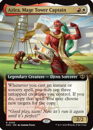 Aziza, Mage Tower Captain (Extended Art) - Secrets of Strixhaven #345