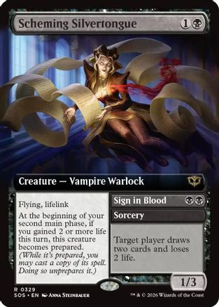 Scheming Silvertongue (Extended Art) - Secrets of Strixhaven #329