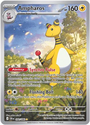 Ampharos - 090/086 - ME04: Chaos Rising #090