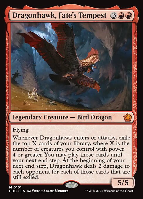 Dragonhawk, Fate's Tempest - fdc Foundations Commander - #151