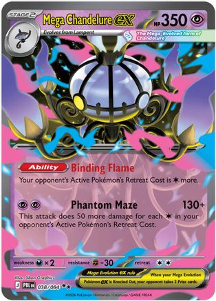 Mega Chandelure ex - 038/084 - ME05: Pitch Black #038